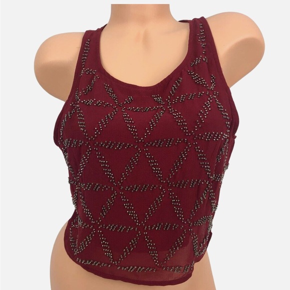 Hollister Beaded Embellished Crop Top Sleeveless Boho Tank
Top Red Size L - Picture 4 of 11